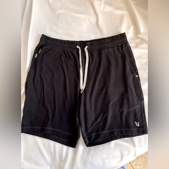 Vuori Ponto Men's Heather Black Athletic Shorts - Picture 1 of 4